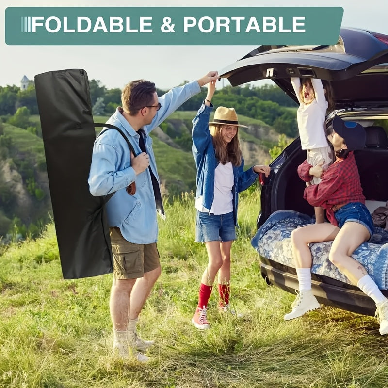 74 Inch Heavy Duty Portable Folding Camping Cot Bed with Optional Double-Sided Mattress & Carry Bag, Foldable Outdoor Sleeping Lounger for Sports Yard Home