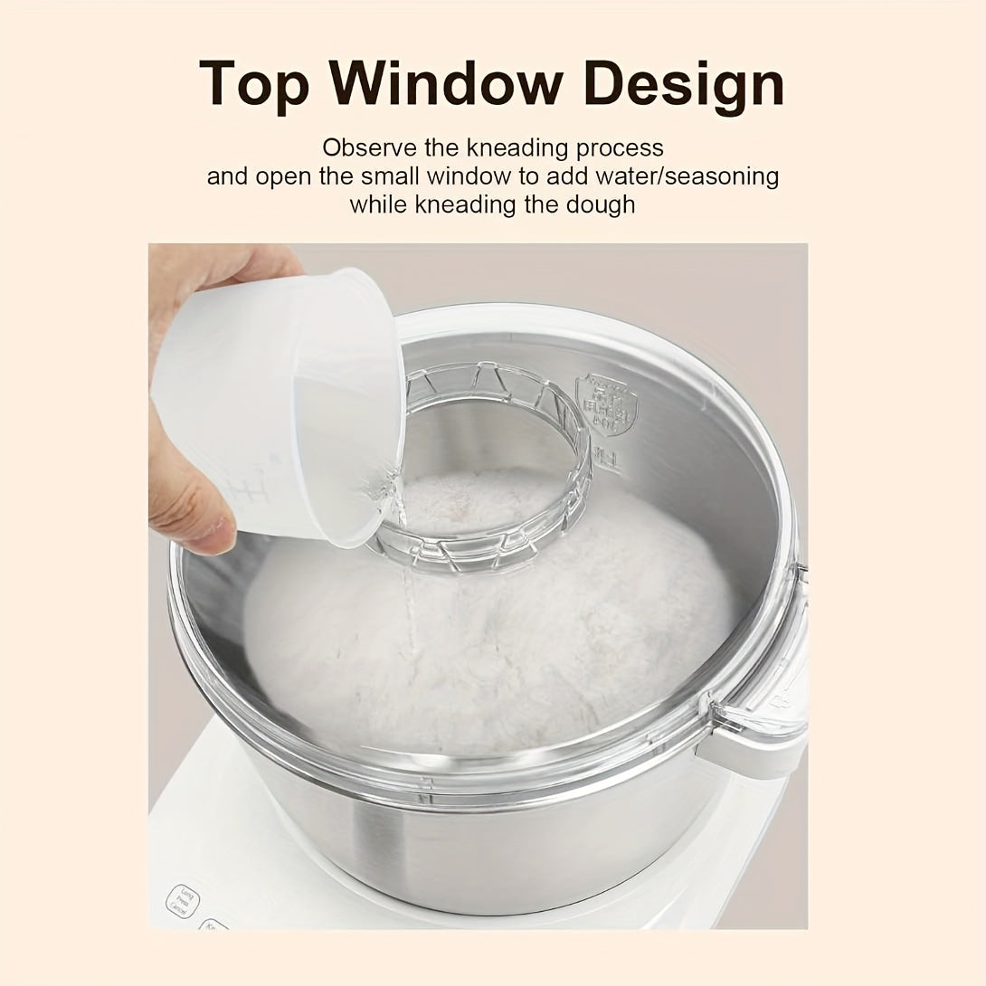 1.85Gal Electric Dough Mixer with Ferment Function, 304 Stainless Steel Bowl Timing Control Bread Kneading Machine for Homemade Pizza Bread