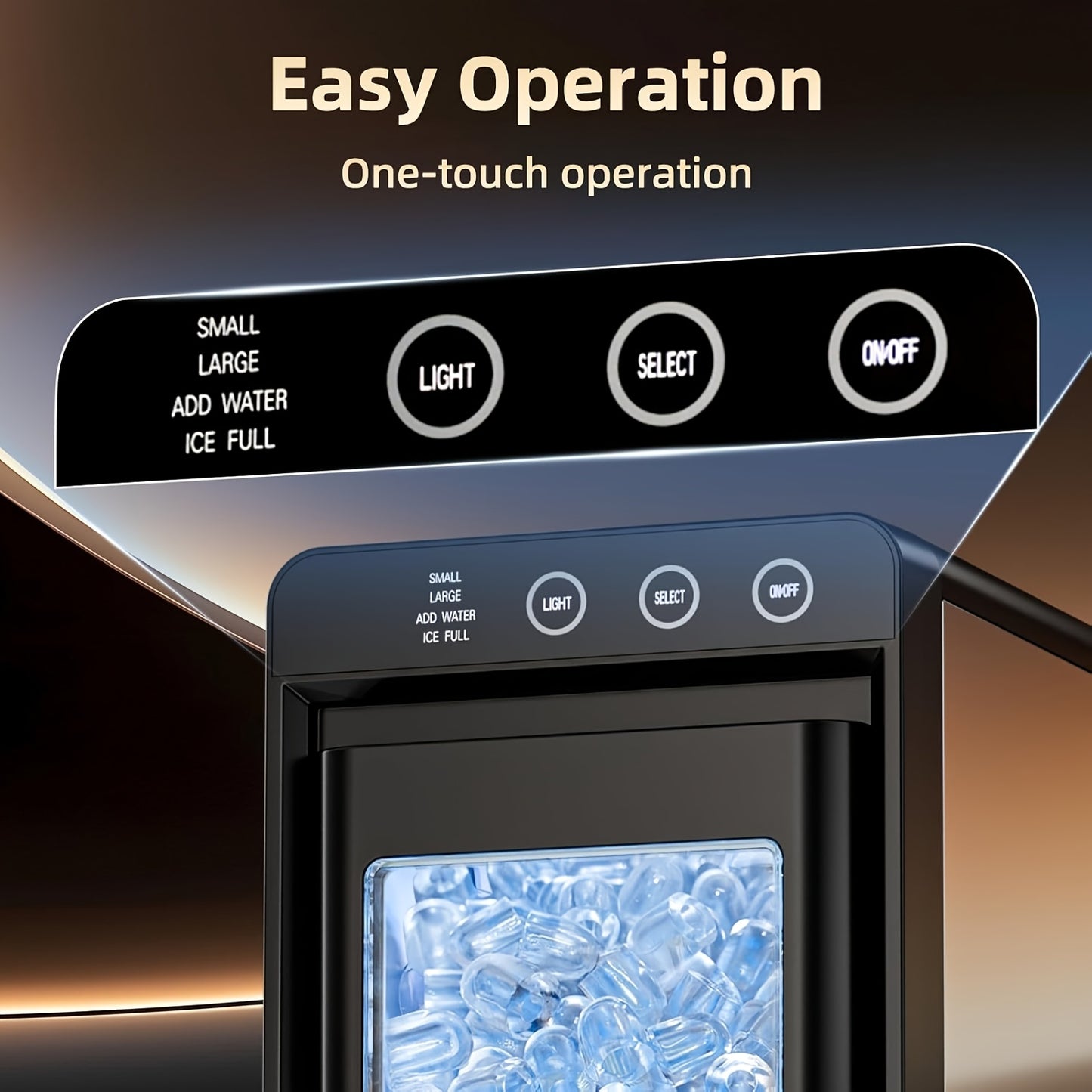 Portable Countertop Ice Maker Machine with Self-Cleaning, 28Lbs/24H Fast Ice Cube Maker with Ice Basket & Scoop for Home Kitchen RV Camping