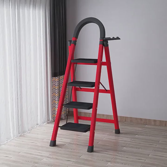 Heavy Duty Non-Slip Folding Step Ladder 3/4/5 Steps, 500 Lbs Load Capacity Portable Plastic Ladder for Home & Industrial Use